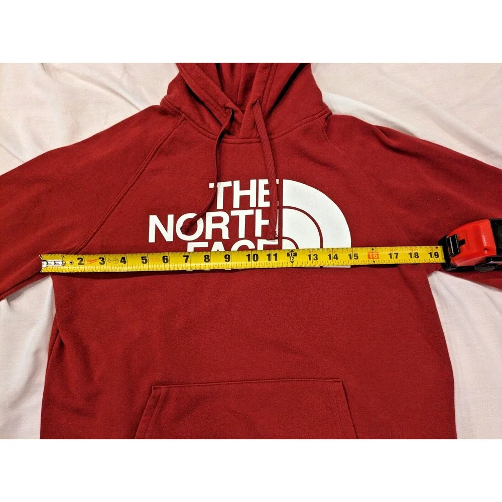 The North Face Womens Hoodie Half Dome S/P Burgundy Sweatshirt Pockets Exc. Cond